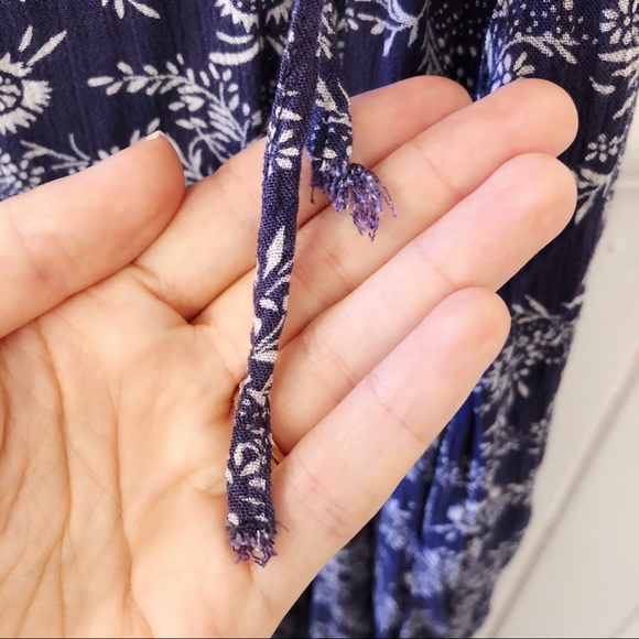 Band of Gyspsies Indigo Floral Maxi Dress - Picture 8 of 10